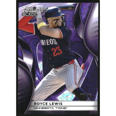 2025 Topps Chrome Black Purple Mini-Diamond Refractors #23 Royce Lewis