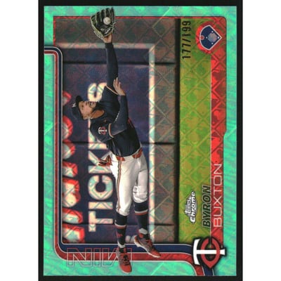 2025 Topps Chrome Logofractor Aqua Refractors #172 Byron Buxton