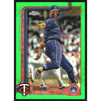 2025 Topps Chrome Logofractor Green Refractors #254 Royce Lewis