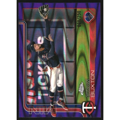 2025 Topps Chrome Purple RayWave Refractors #172 Byron Buxton