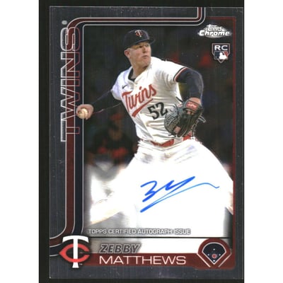 2025 Topps Chrome Rookie Autographs #RAZM Zebby Matthews