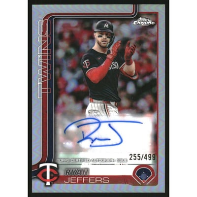 2025 Topps Chrome Update Autographs Refractors #ACRJ Ryan Jeffers