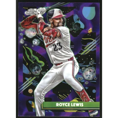 2025 Topps Cosmic Chrome Purple Nebula Refractors #19 Royce Lewis