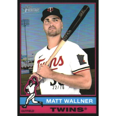 2025 Topps Heritage Chrome Black Refractors #682 Matt Wallner