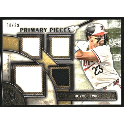 2025 Topps Museum Collection Primary Pieces Quad Relics #SPPQRL Royce Lewis