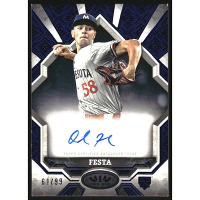 2025 Topps Tier One Break Out Autographs Blue Foil #BOADF David Festa