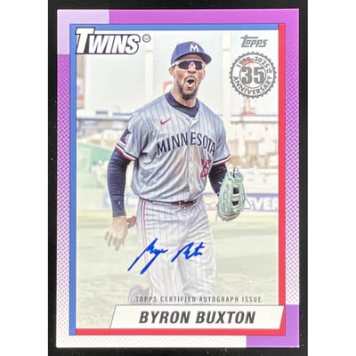 2025 Topps Update 1990 Topps Autographs #90AU-BB Byron Buxton Auto