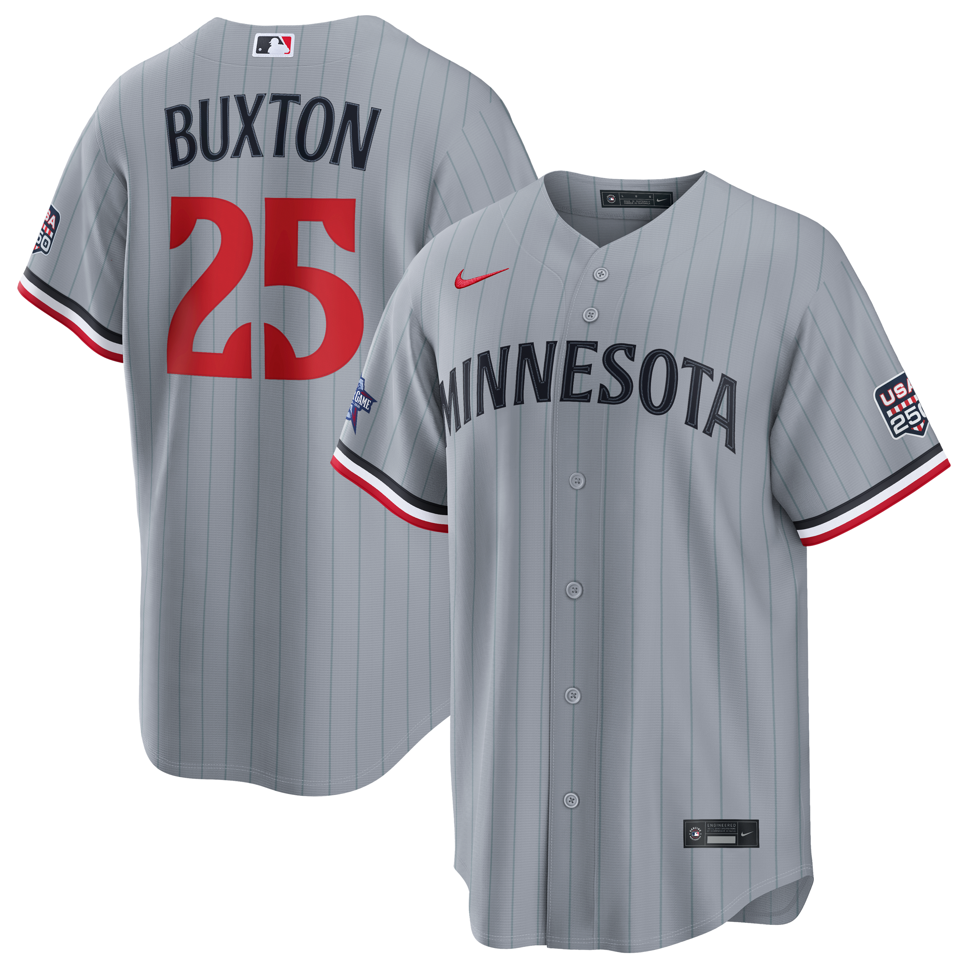 2026 All-Star Game Men's Minnesota Twins Byron Buxton Nike Gray Replica Jersey