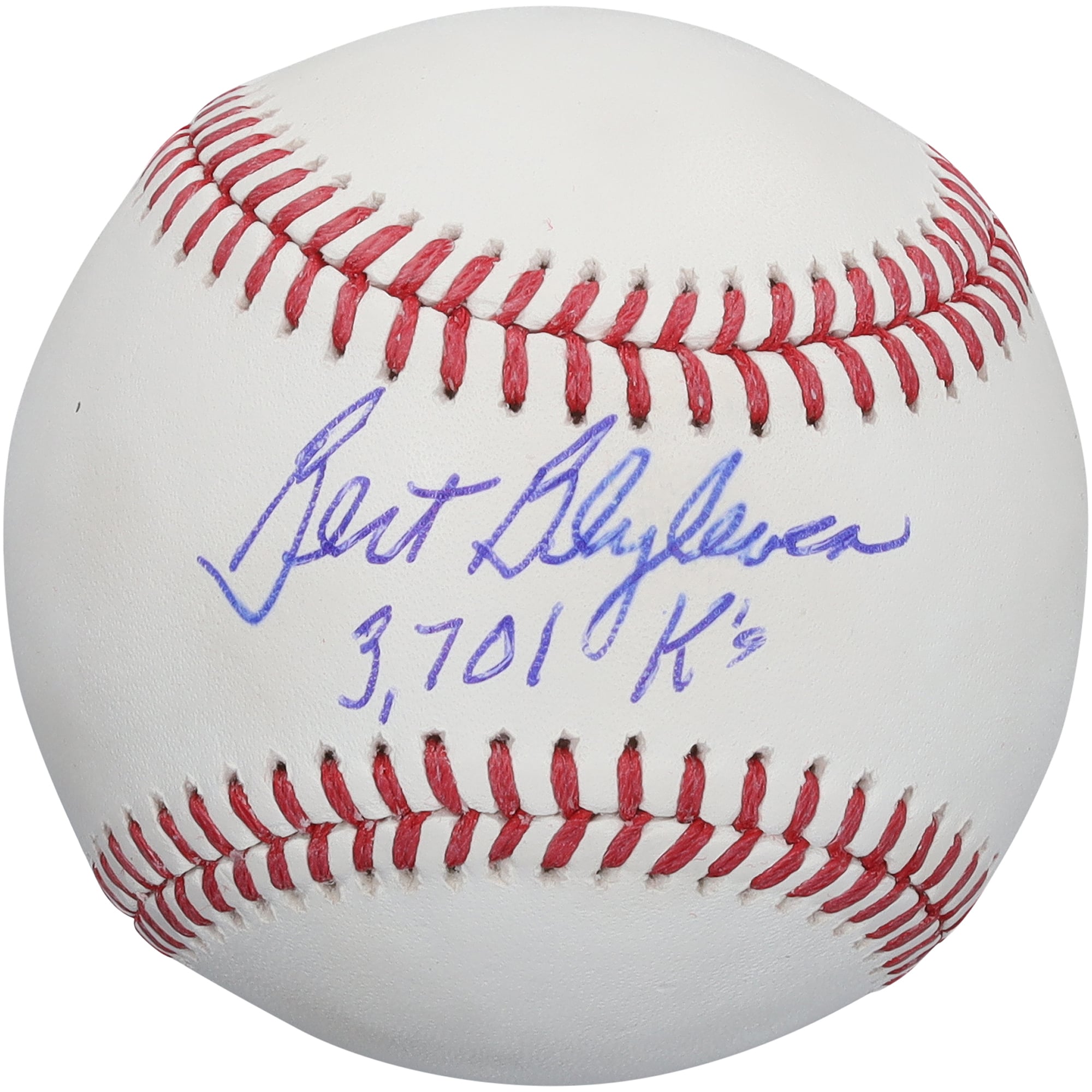 Balle de baseball autographiée par Bert Blyleven des Twins du Minnesota avec l'inscription « 3701 K's »