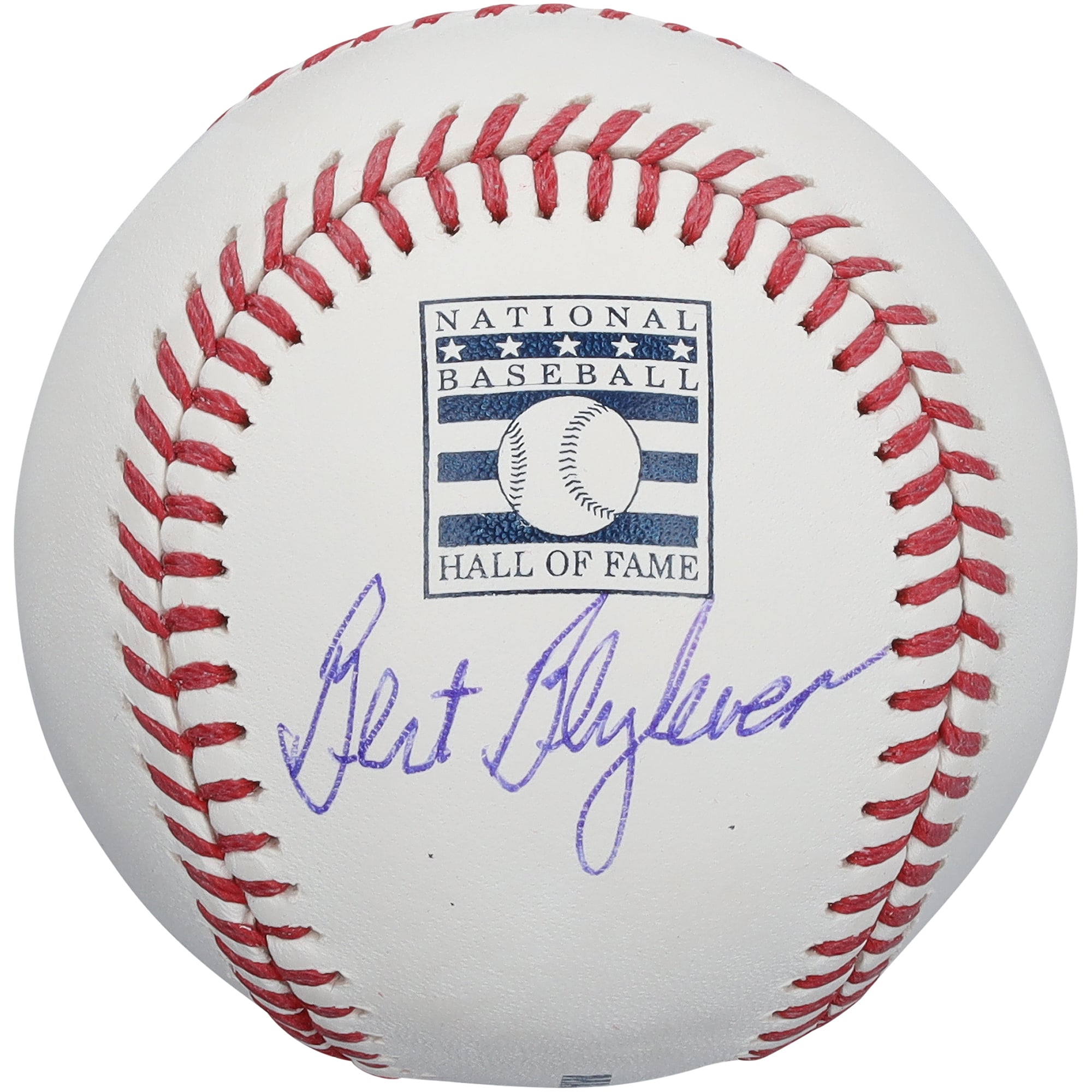Balle de baseball autographiée par Bert Blyleven des Twins du Minnesota, avec le logo du Temple de la renommée