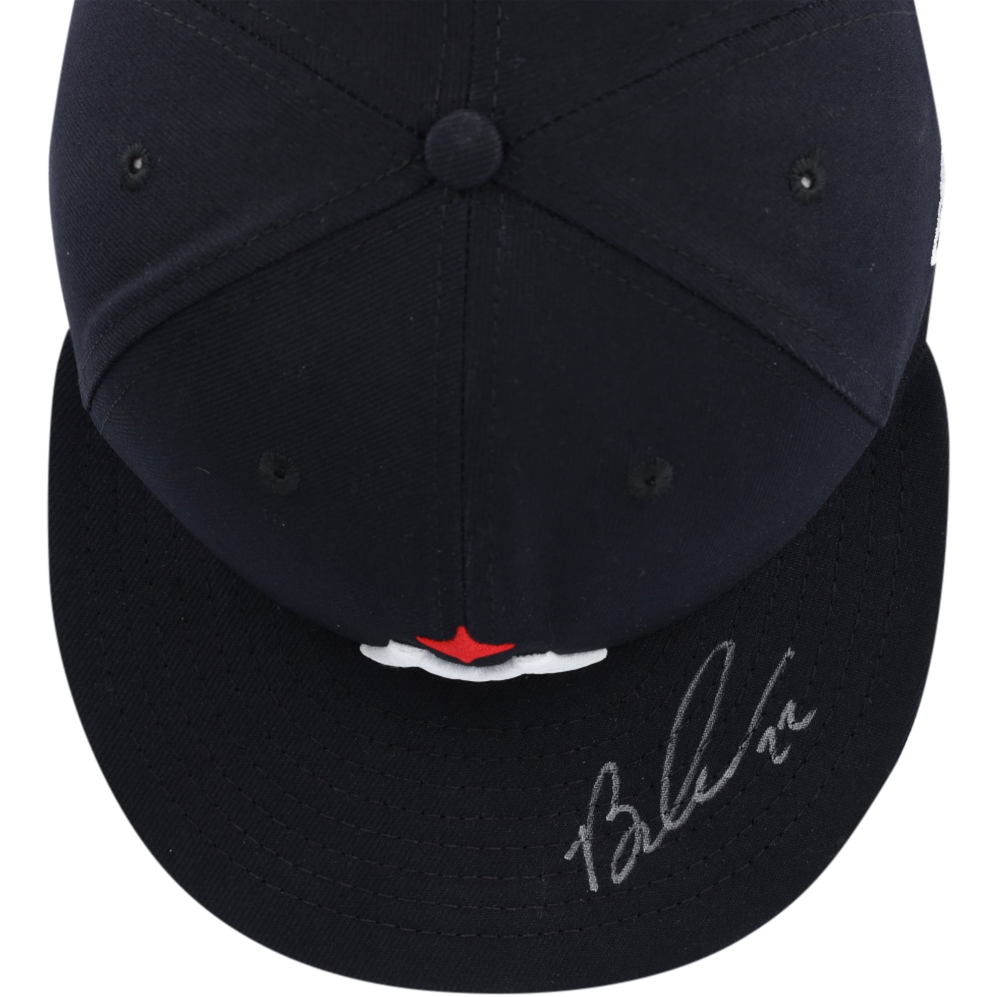 Casquette alternative bleu marine autographiée par Brooks Lee, portée lors d'un match des Minnesota Twins de la saison 2024 de la MLB.