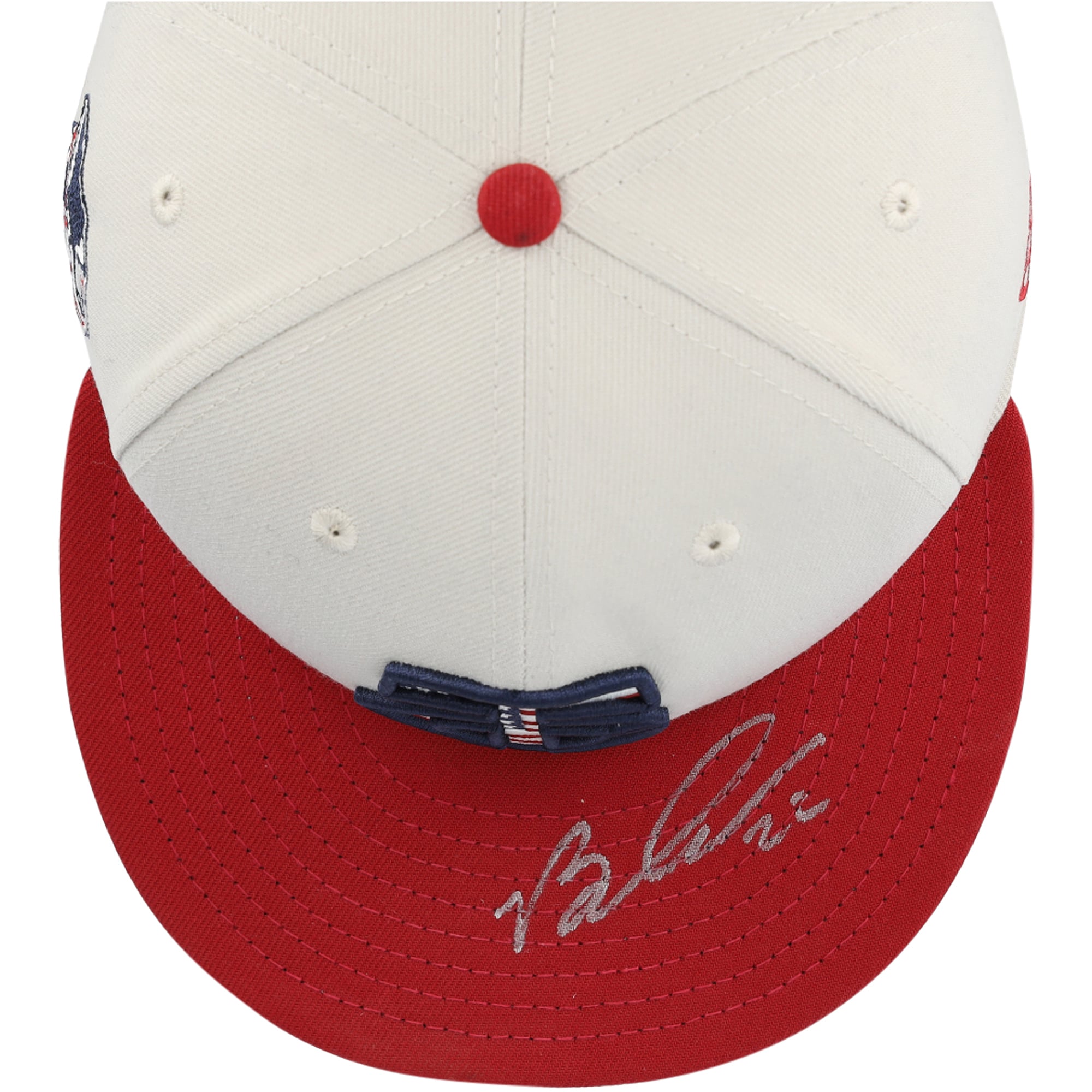 Casquette beige autographiée portée en match par Brooks Lee des Minnesota Twins lors de la saison 2024 de la MLB