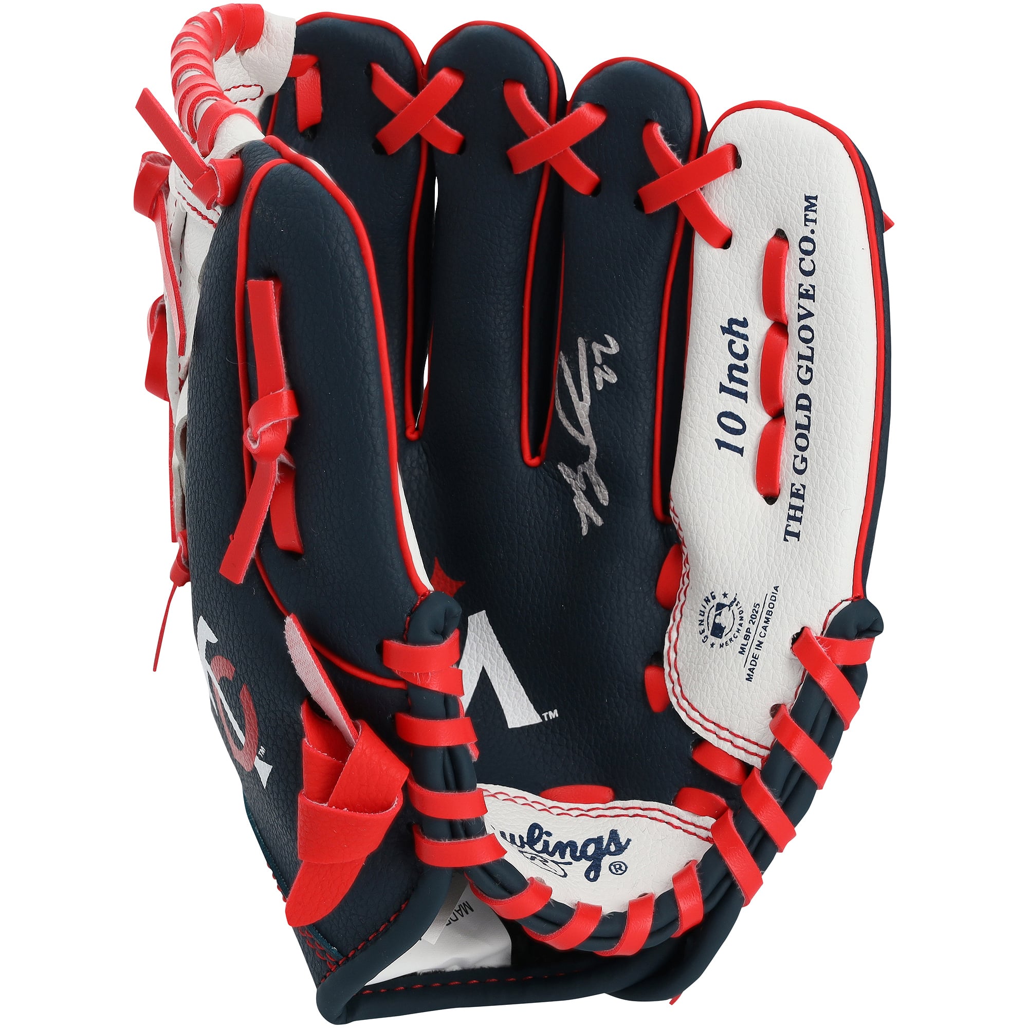 Gant de collection Rawlings 10" autographié par Brooks Lee des Twins du Minnesota, avec logo de l'équipe