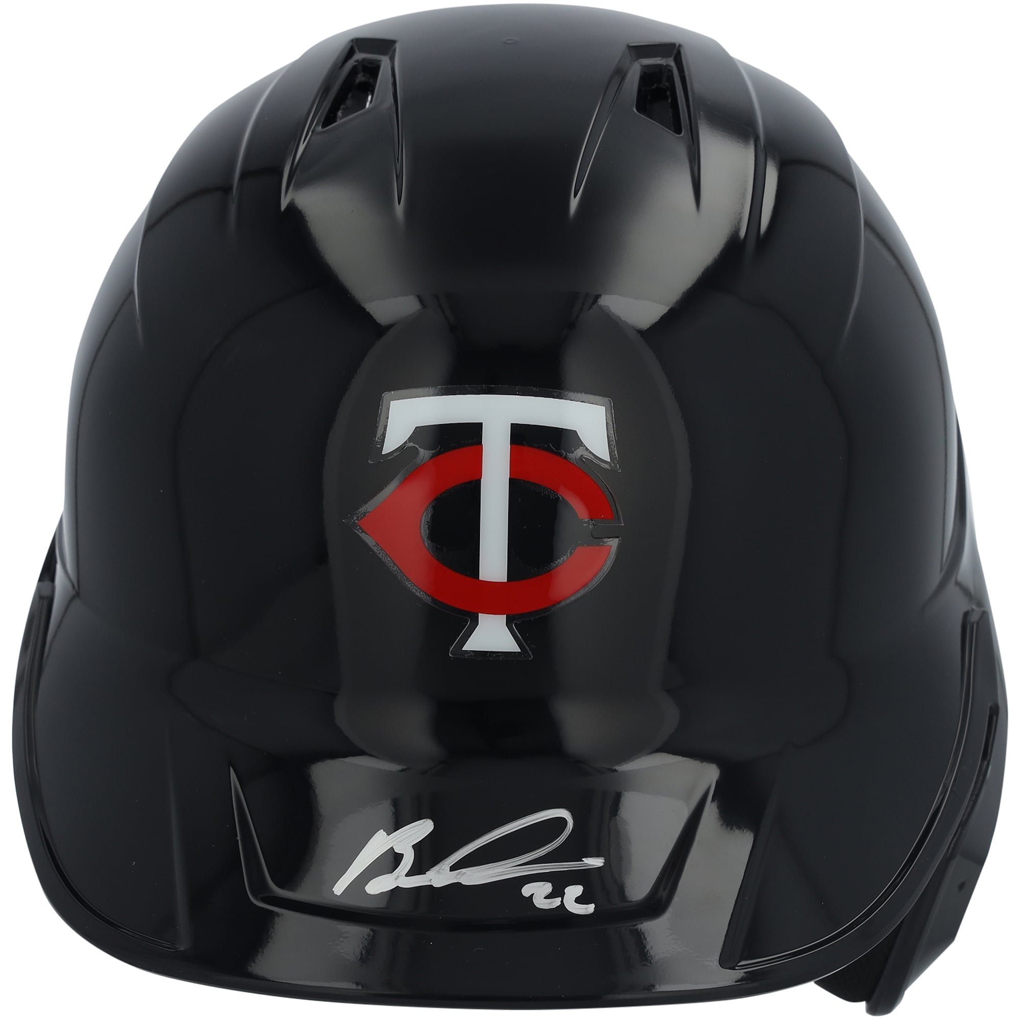 Casque de frappeur réplique Rawlings Mach Pro autographié par Brooks Lee des Minnesota Twins