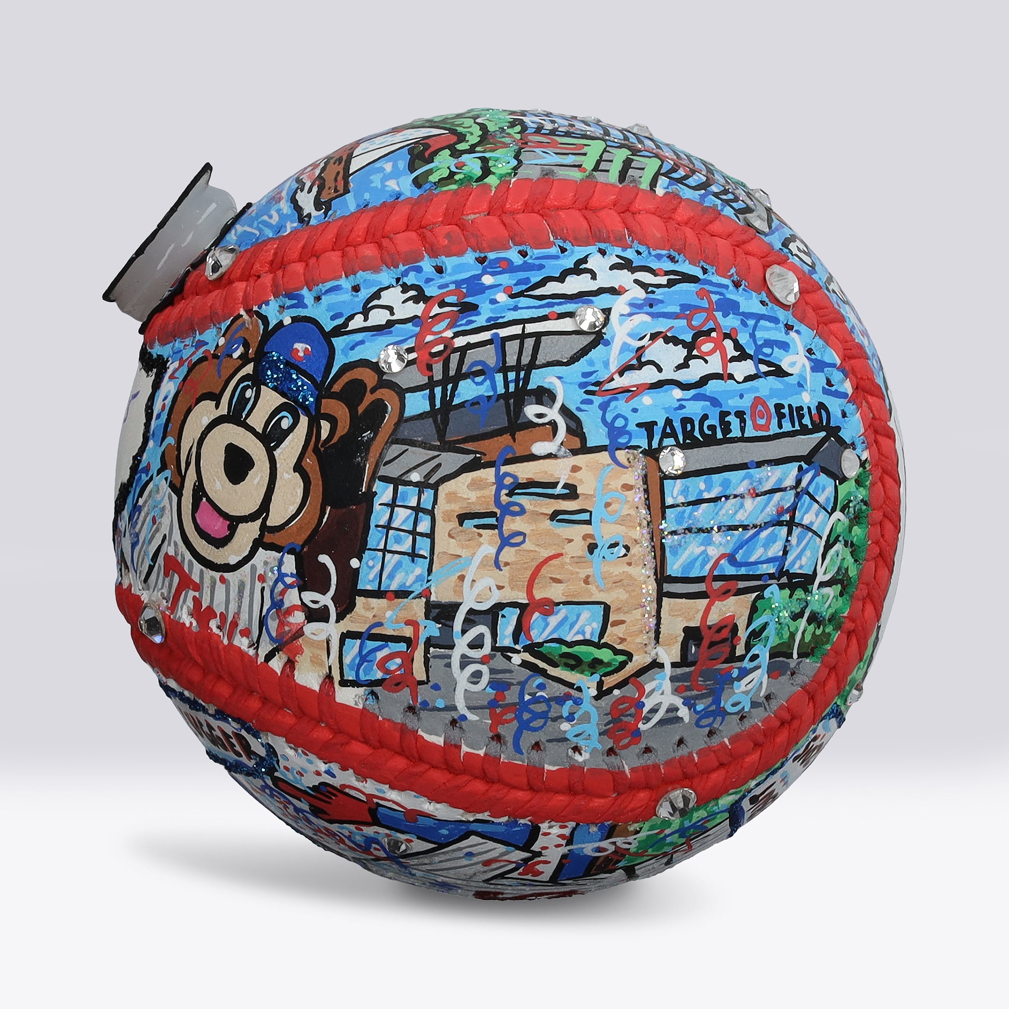 Byron Buxton Minnesota Twins Autographed Baseball - Art by Charles Fazzino - NF70446056