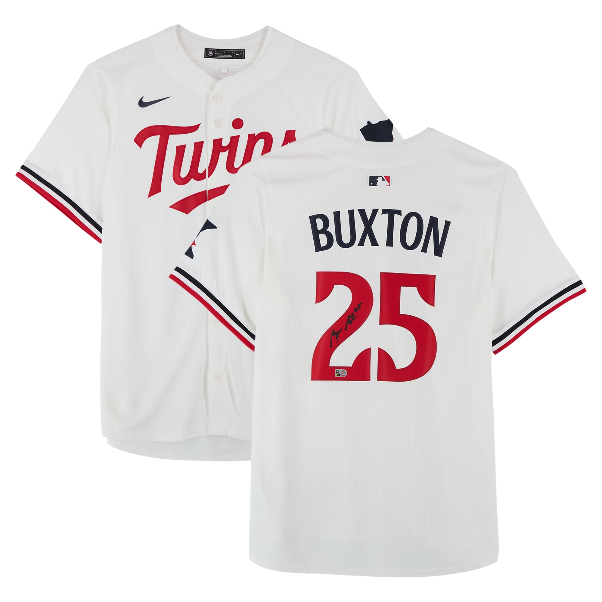 Maillot blanc Nike Limited autographié par Byron Buxton des Minnesota Twins