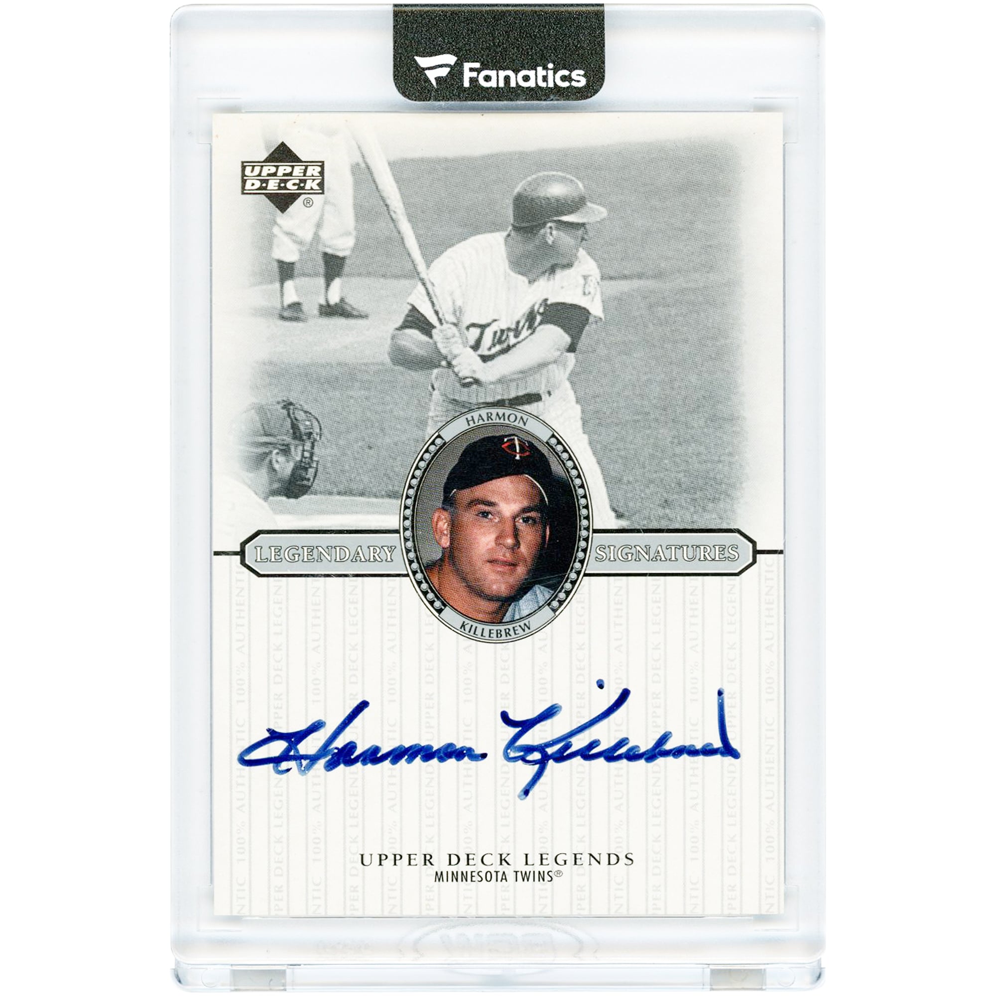 Carte autographiée Harmon Killebrew des Minnesota Twins, collection Upper Deck Legendary Signatures 2000, numéro S-HK