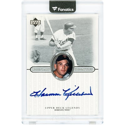 Harmon Killebrew Minnesota Twins Autographed 2000 Upper Deck Legendary Signatures #S-HK Card