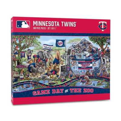 Minnesota Twins IDNA 10.5" x 28" Game Day at the Zoo 500-Piece Puzzle