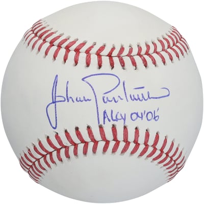 Johan Santana Minnesota Twins Autographed Fanatics Authentic Baseball with "AL Cy Young 04', 06'" Inscription 