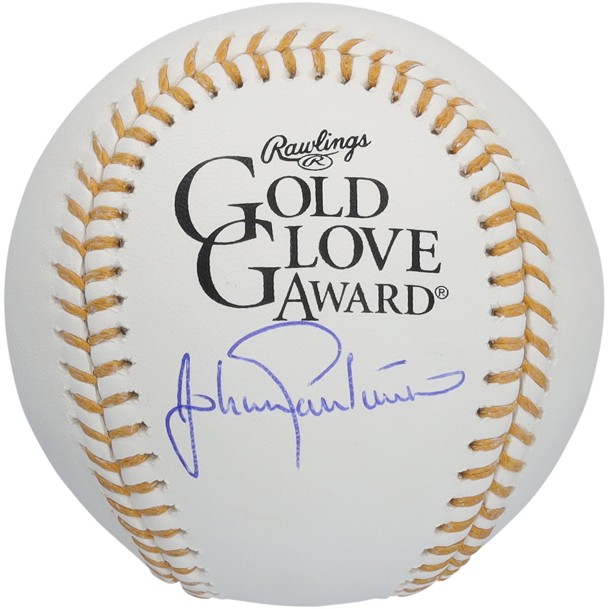 Johan Santana Minnesota Twins Autographed Gold Glove Logo Baseball
