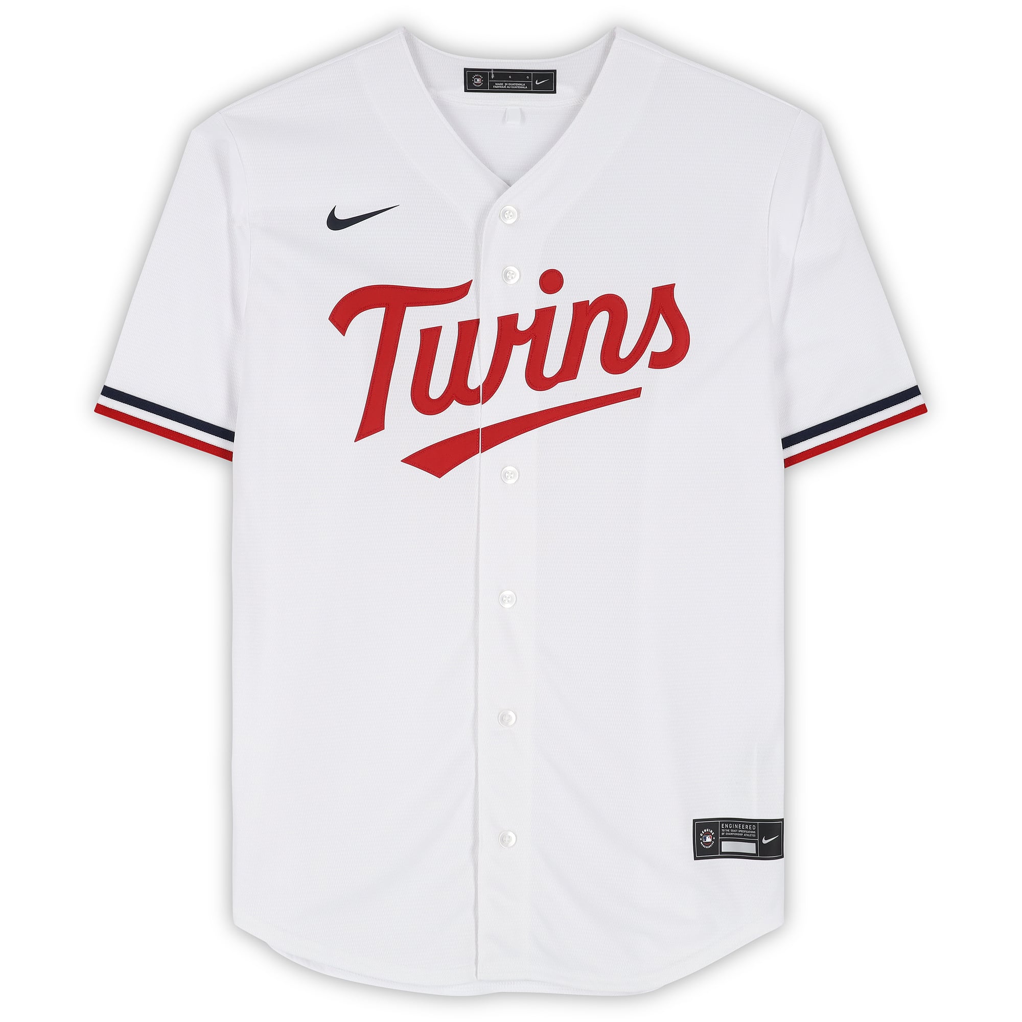 Maillot réplique blanc Nike autographié par Johan Santana des Minnesota Twins avec inscription « 04, 06 AL Cy Young »