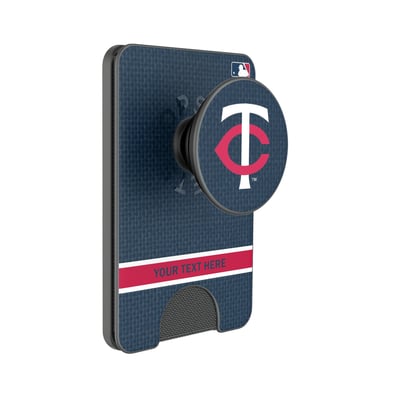 Minnesota Twins Keyscaper Personalized Solid PopSockets Magnetic Wallet