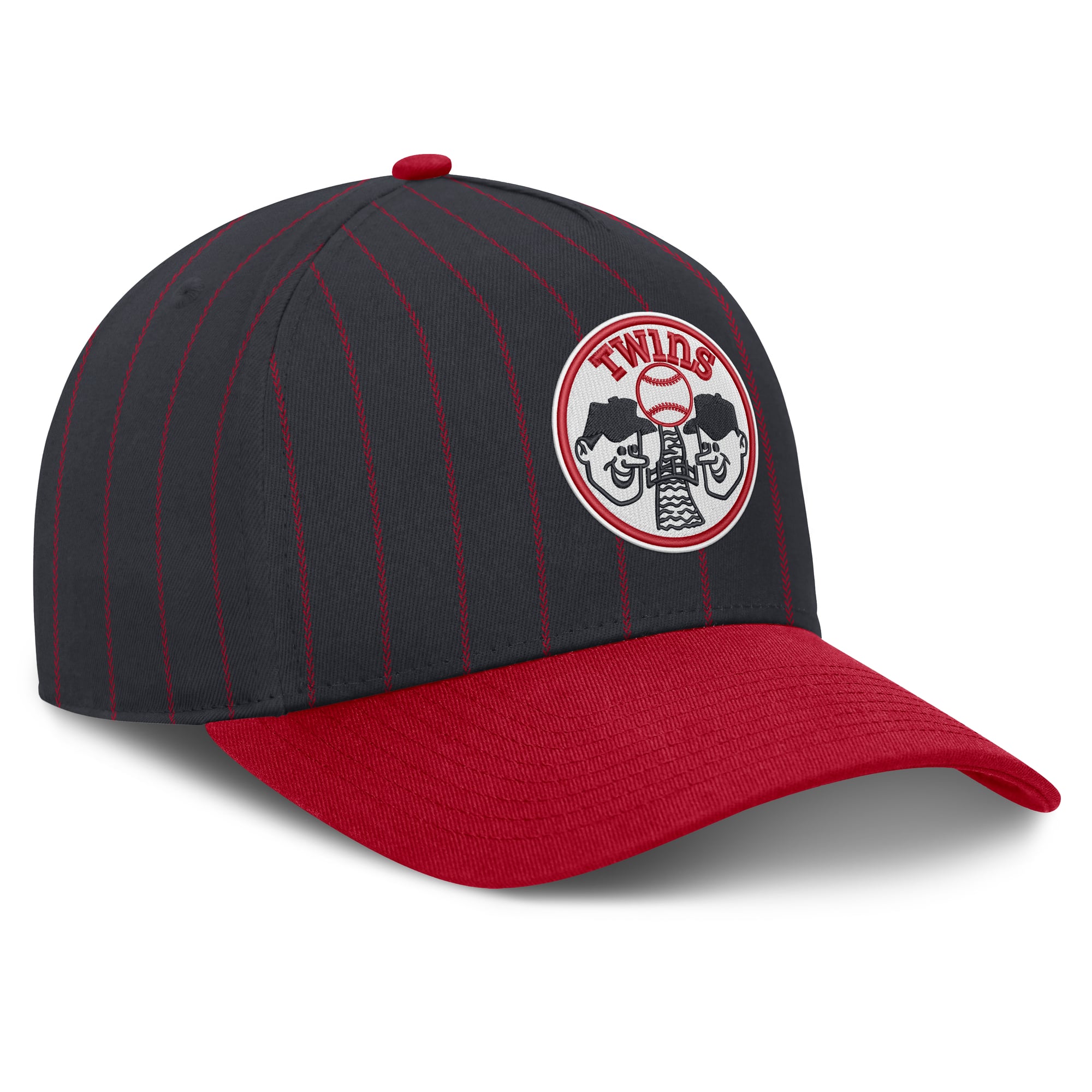 Casquette ajustable Nike pour homme, bleu marine et rouge, Minnesota Twins Cooperstown Rise, modèle A-Frame