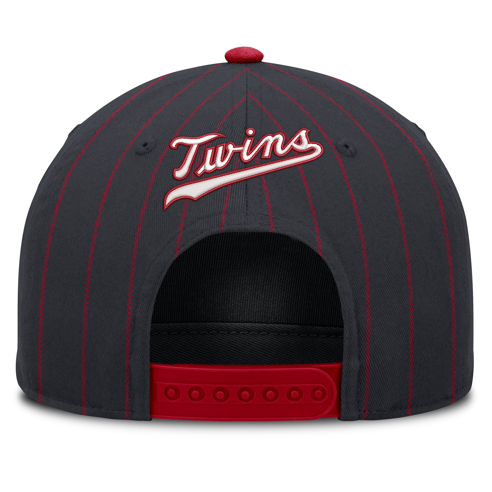 Casquette ajustable Nike pour homme, bleu marine et rouge, Minnesota Twins Cooperstown Rise, modèle A-Frame