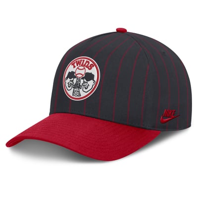 Minnesota Twins Nike Male Cooperstown Rise A-Frame Adjustable Hat - Navy/Red