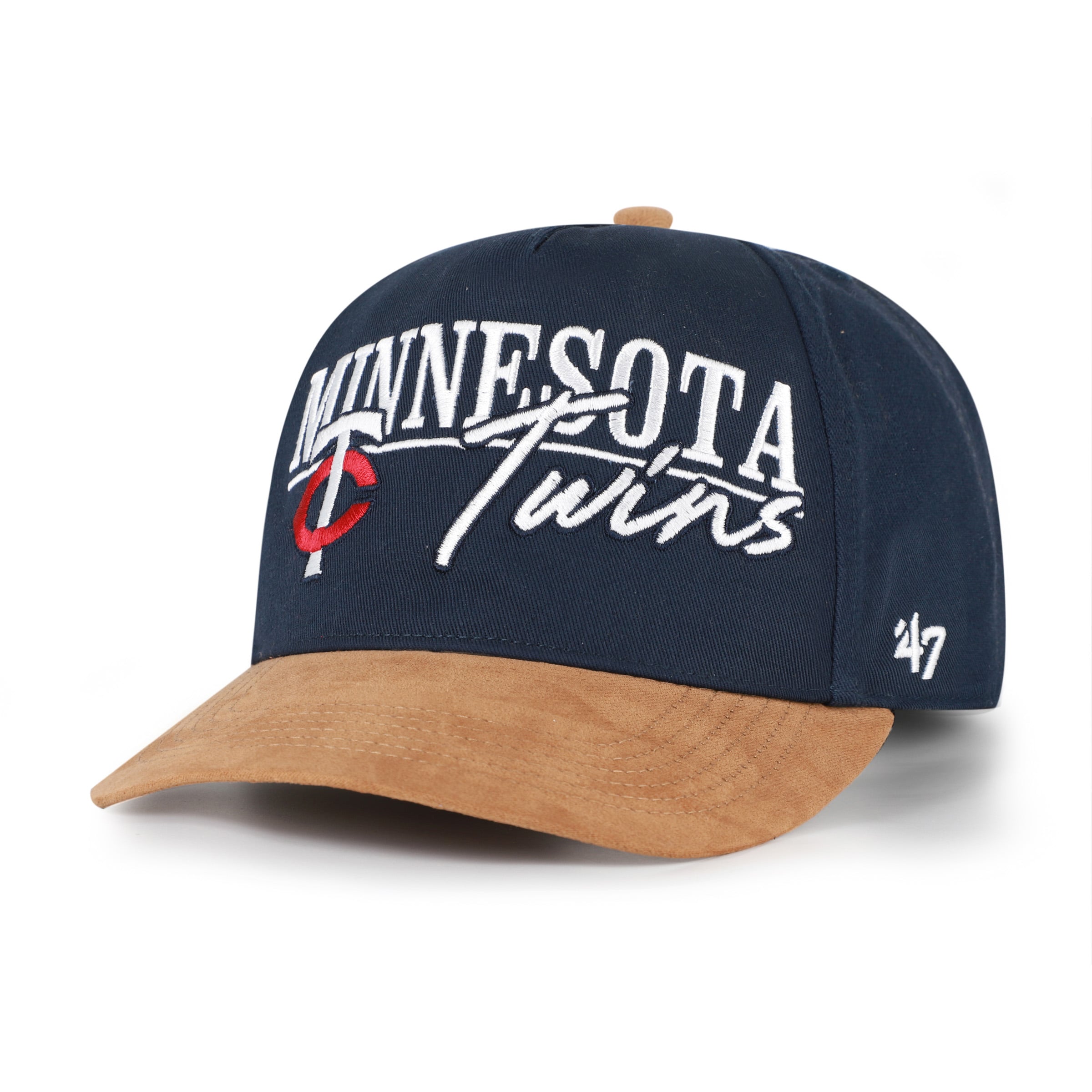 Casquette ajustable Minnesota Twins « Scribe Line Hitch » bleu marine/marron clair pour homme