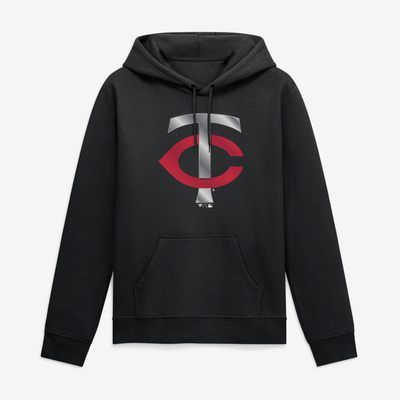 Minnesota Twins Big & Tall Metallic Mascot Hoodie - Black