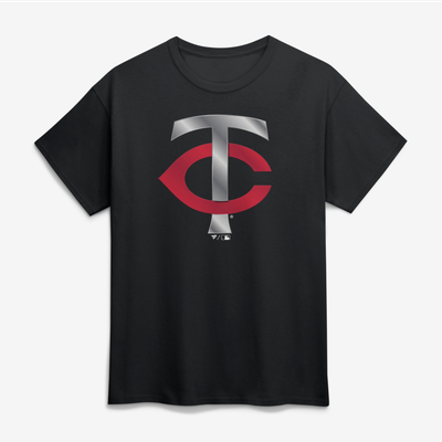Minnesota Twins Big & Tall Metallic Mascot T-Shirt - Black