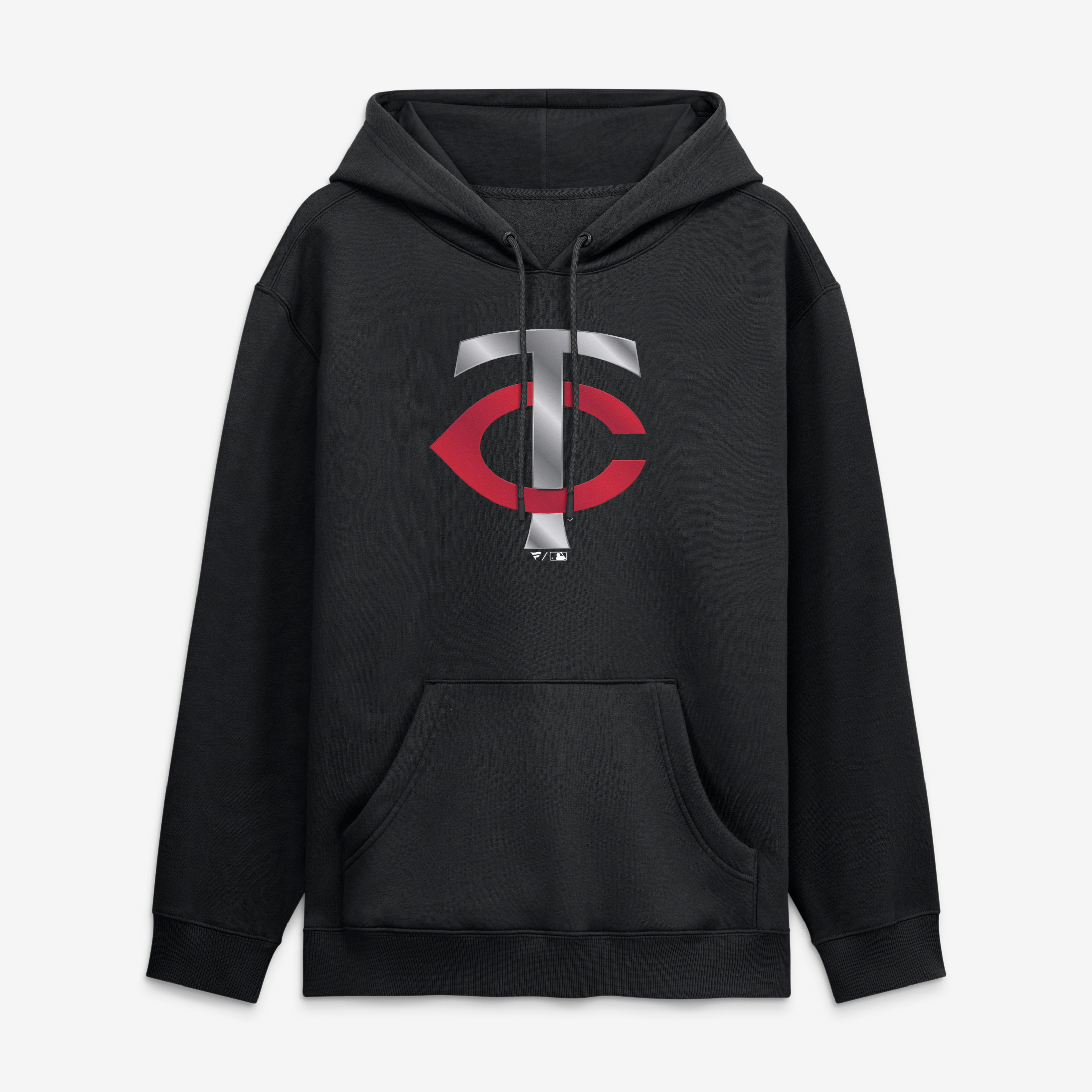 Sweat à capuche noir pour homme avec la mascotte métallique des Minnesota Twins