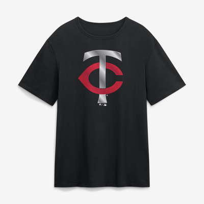 Minnesota Twins  Metallic Mascot T-Shirt - Black