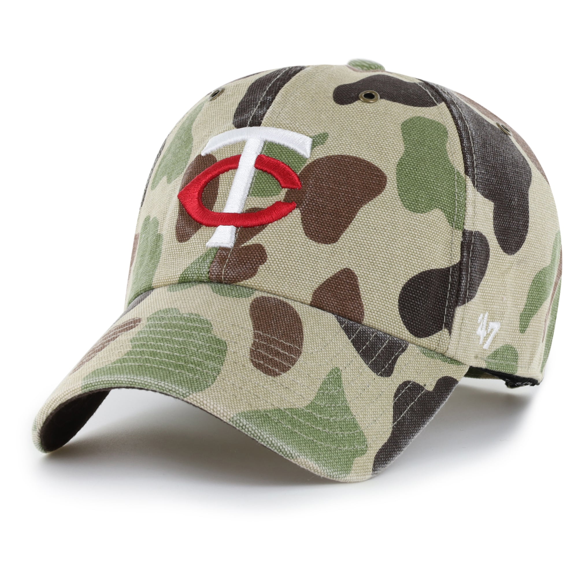 Casquette ajustable Carhartt x '47 Camo Minnesota Twins Duck Clean Up pour homme