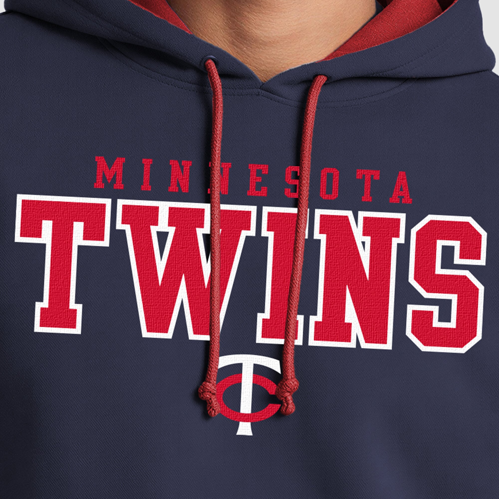 Sweat à capuche polaire Champion bleu marine Minnesota Twins pour homme