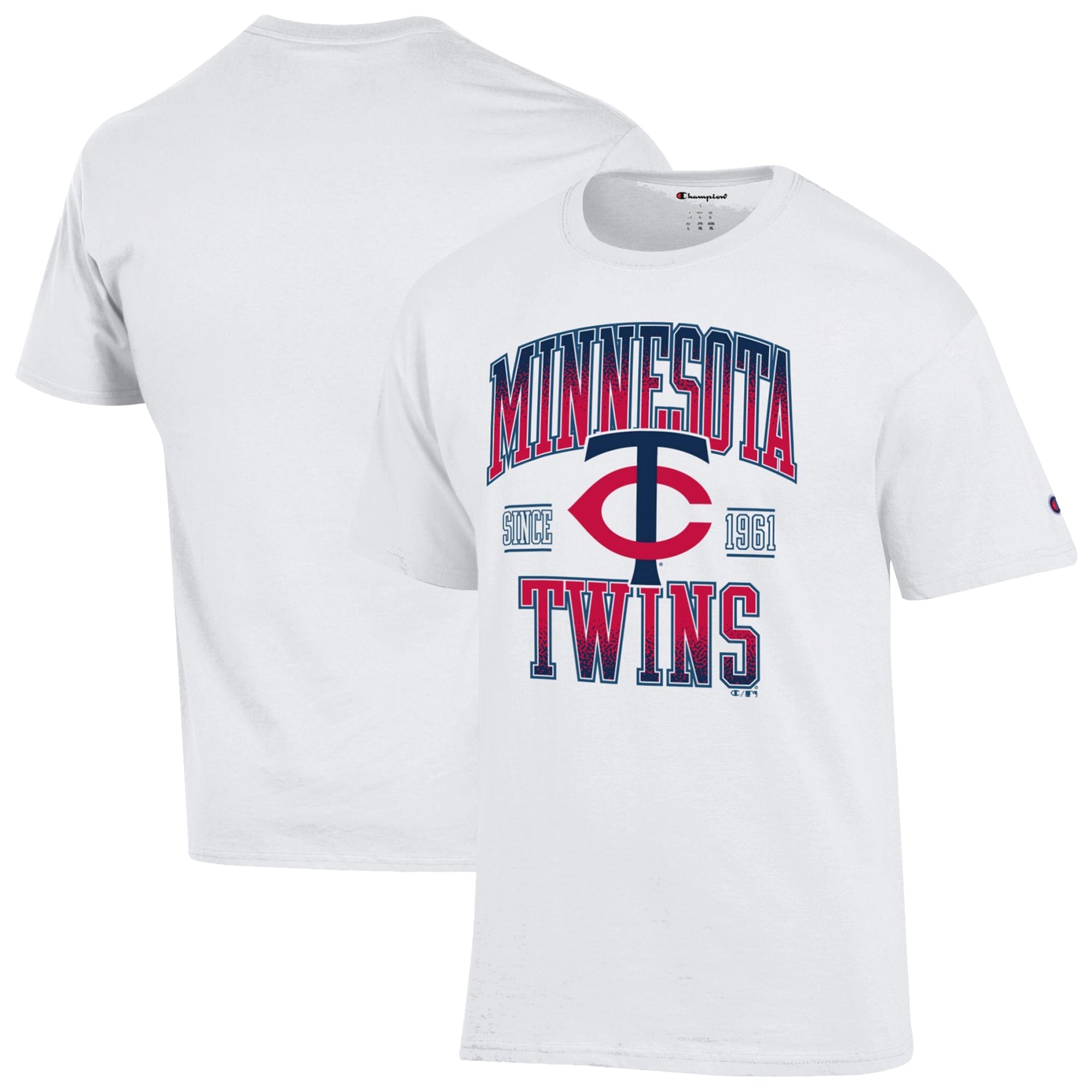 Men's Champion White Minnesota Twins Team Name T-Shirt