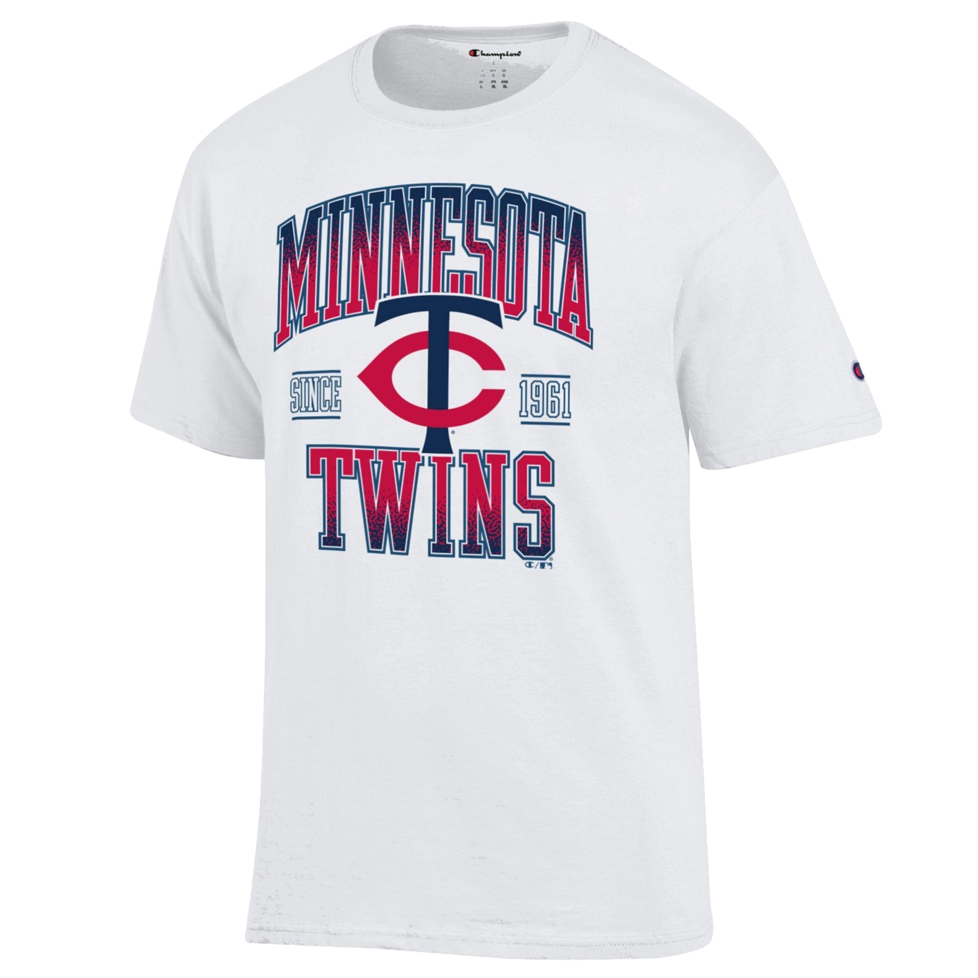 Men's Champion White Minnesota Twins Team Name T-Shirt