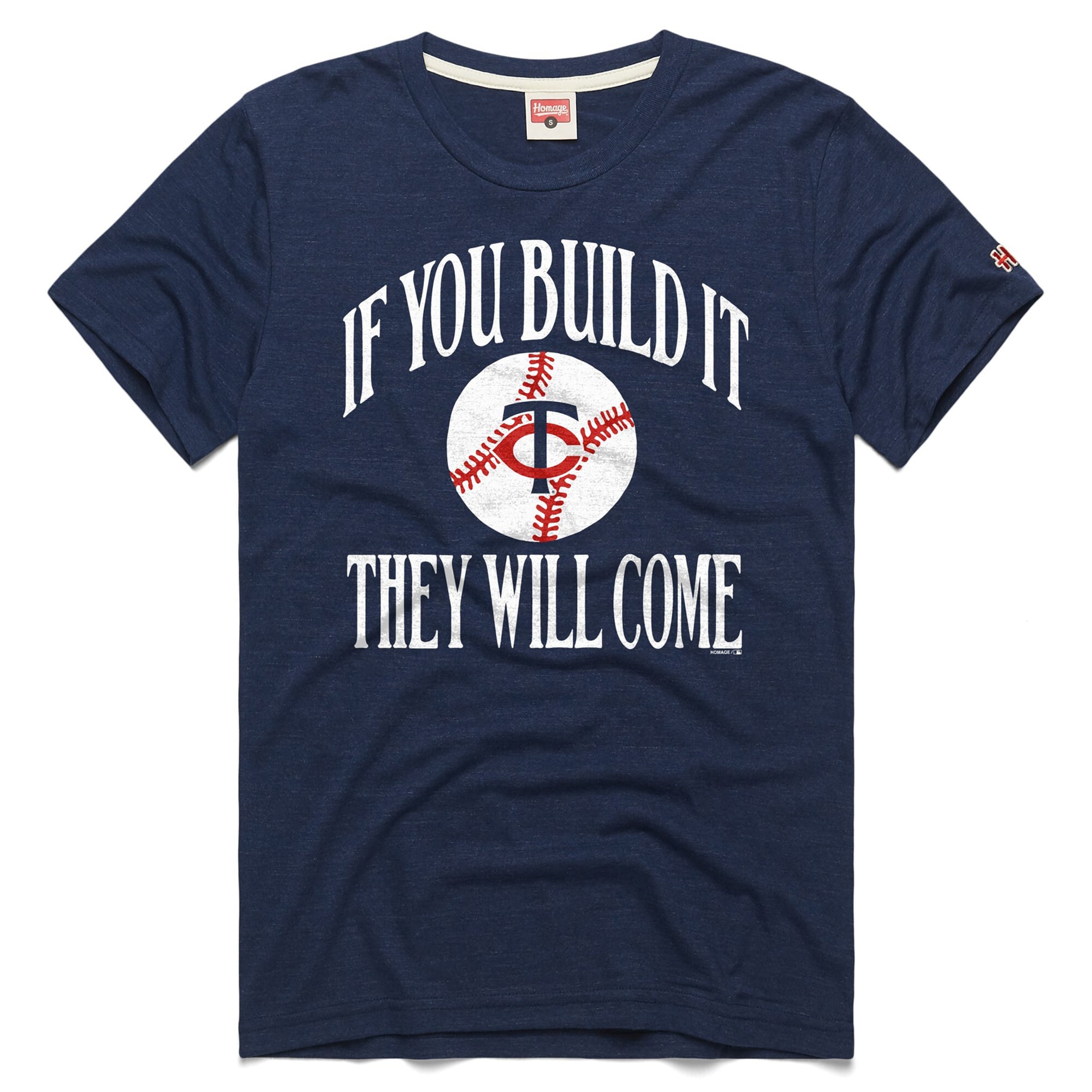 T-shirt homme Homage Navy Minnesota Twins 2026 Field of Dreams If You Build It Tri-Blend
