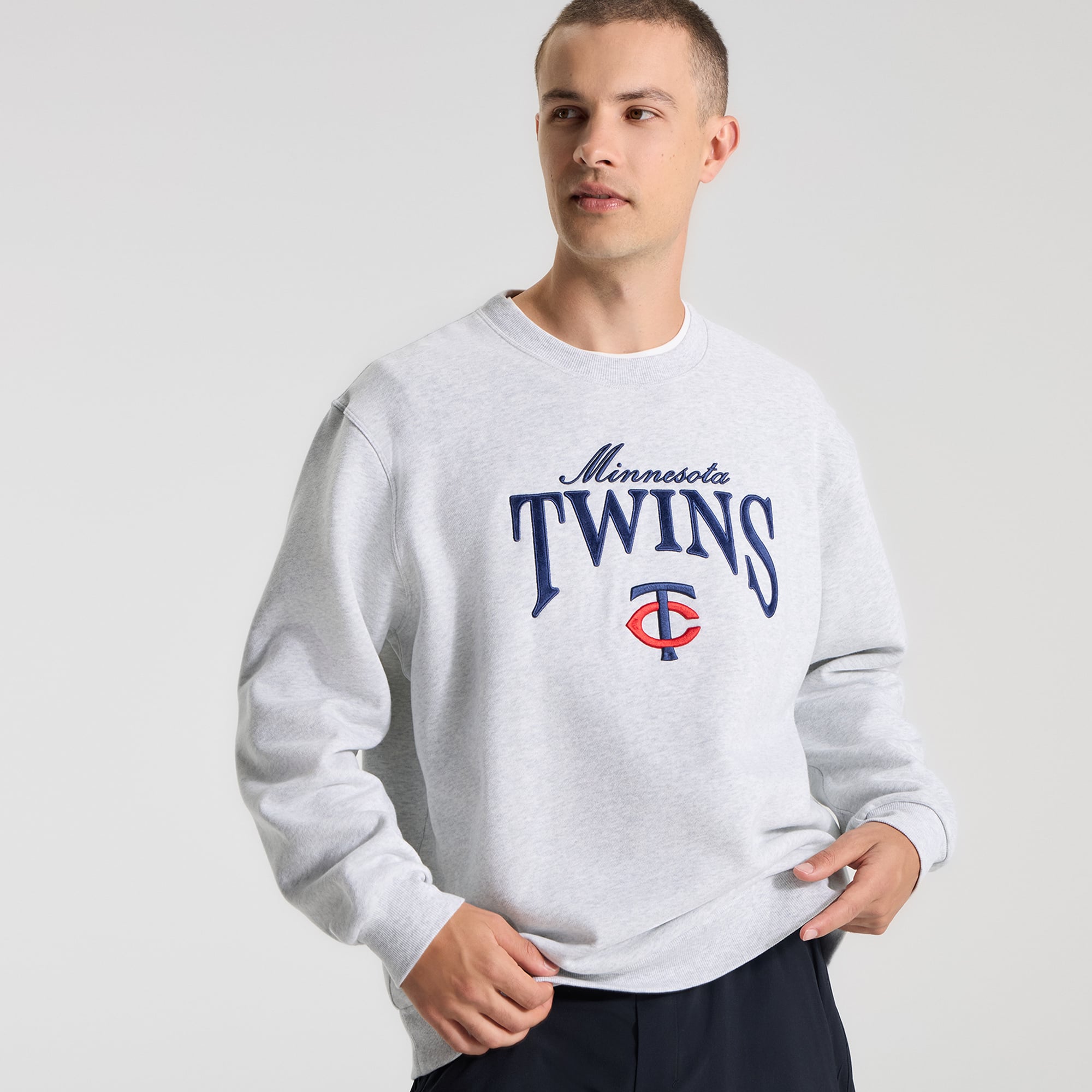 Men's lululemon Heathered Core Ultra Light Grey Minnesota Twins Steady State Sweatshirt
