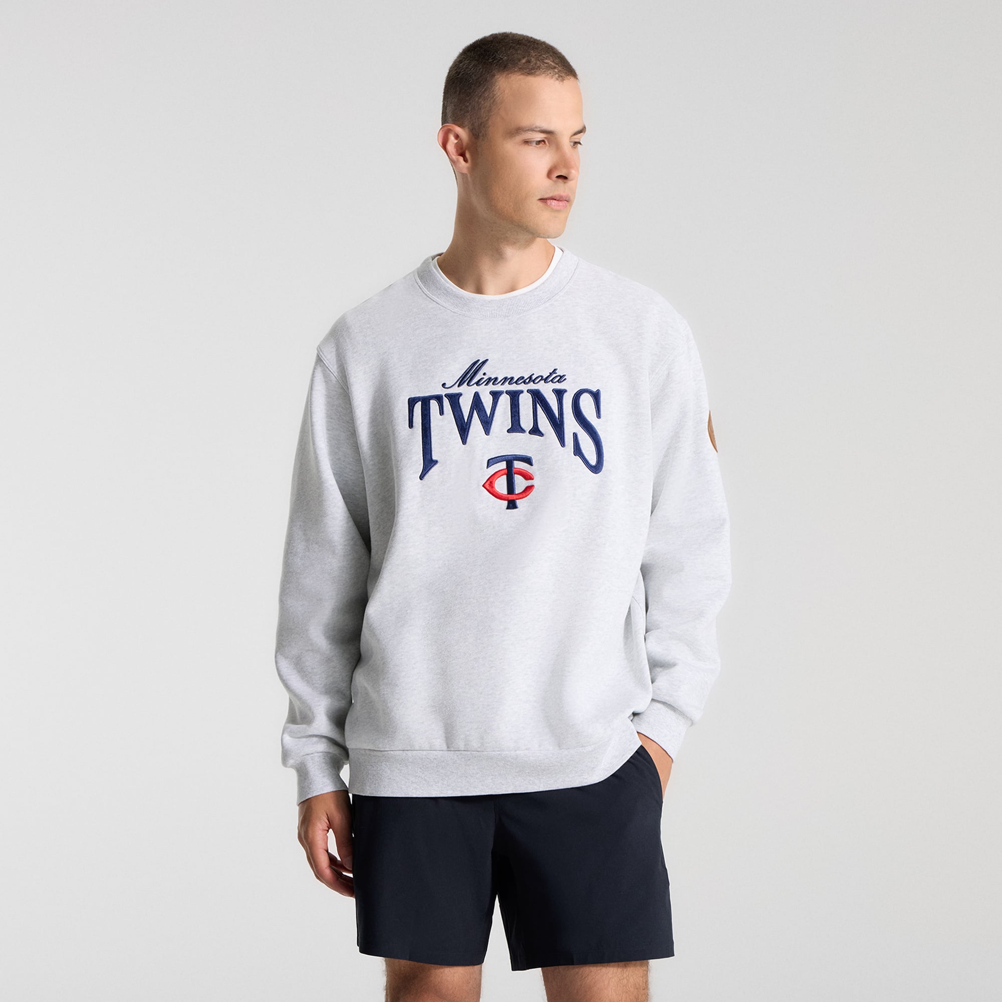 Men's lululemon Heathered Core Ultra Light Grey Minnesota Twins Steady State Sweatshirt