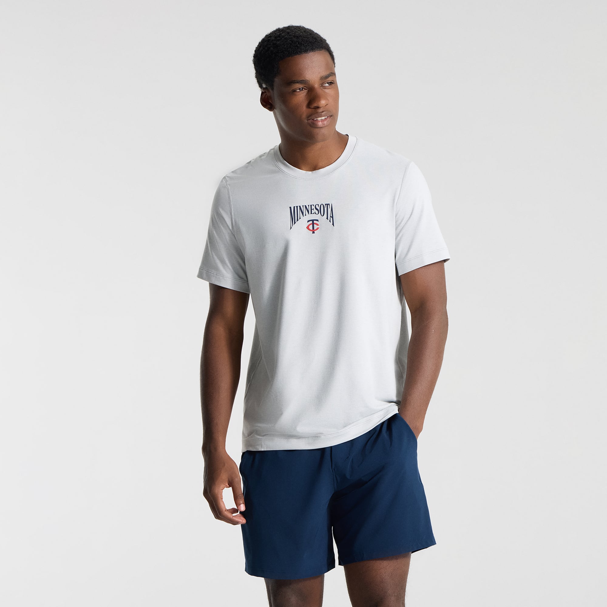 T-shirt en jersey doux pour homme lululemon Heathered Silver Drop Minnesota Twins