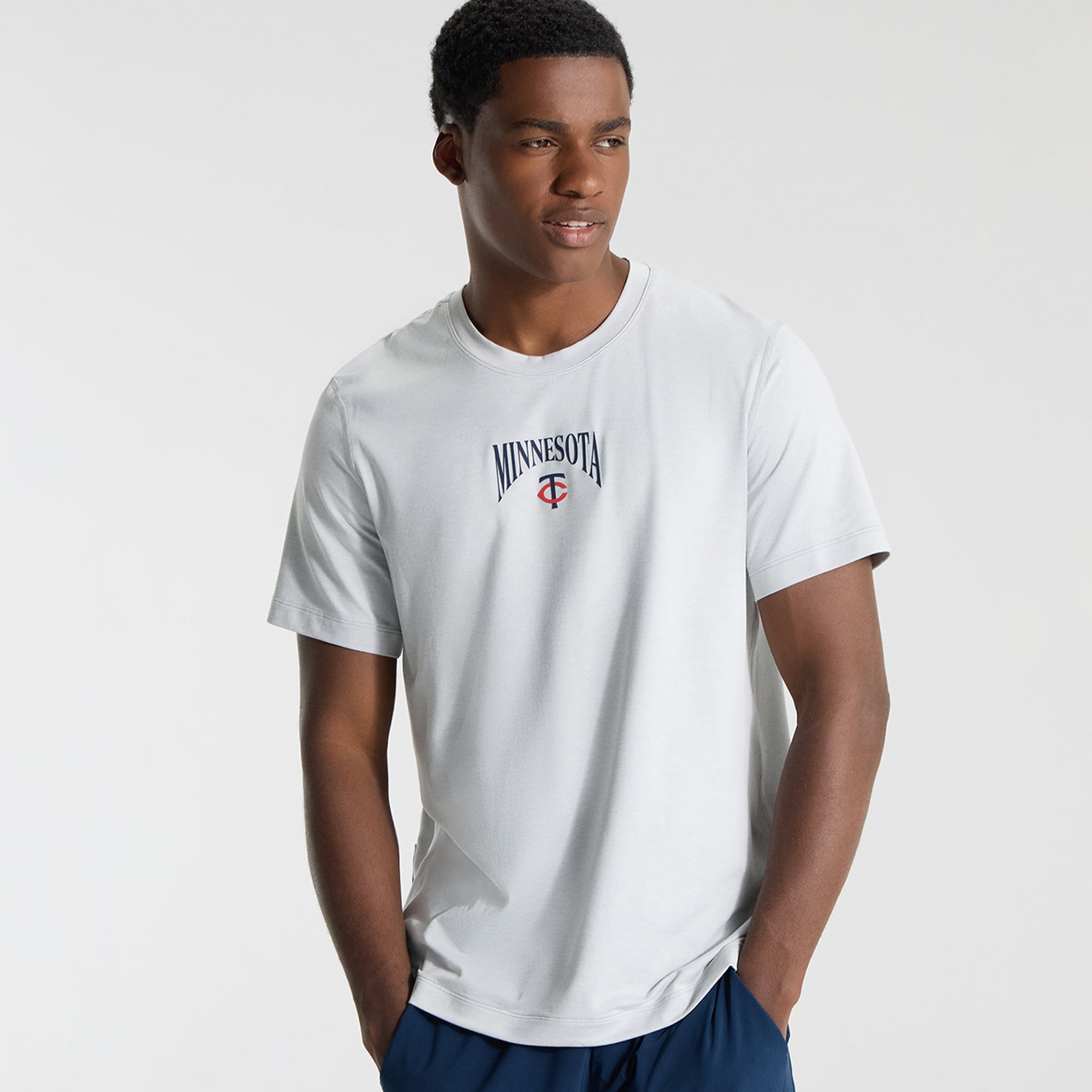 T-shirt en jersey doux pour homme lululemon Heathered Silver Drop Minnesota Twins
