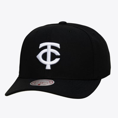 Minnesota Twins Mitchell & Ness Black and White Pro Crown Snapback - Black

