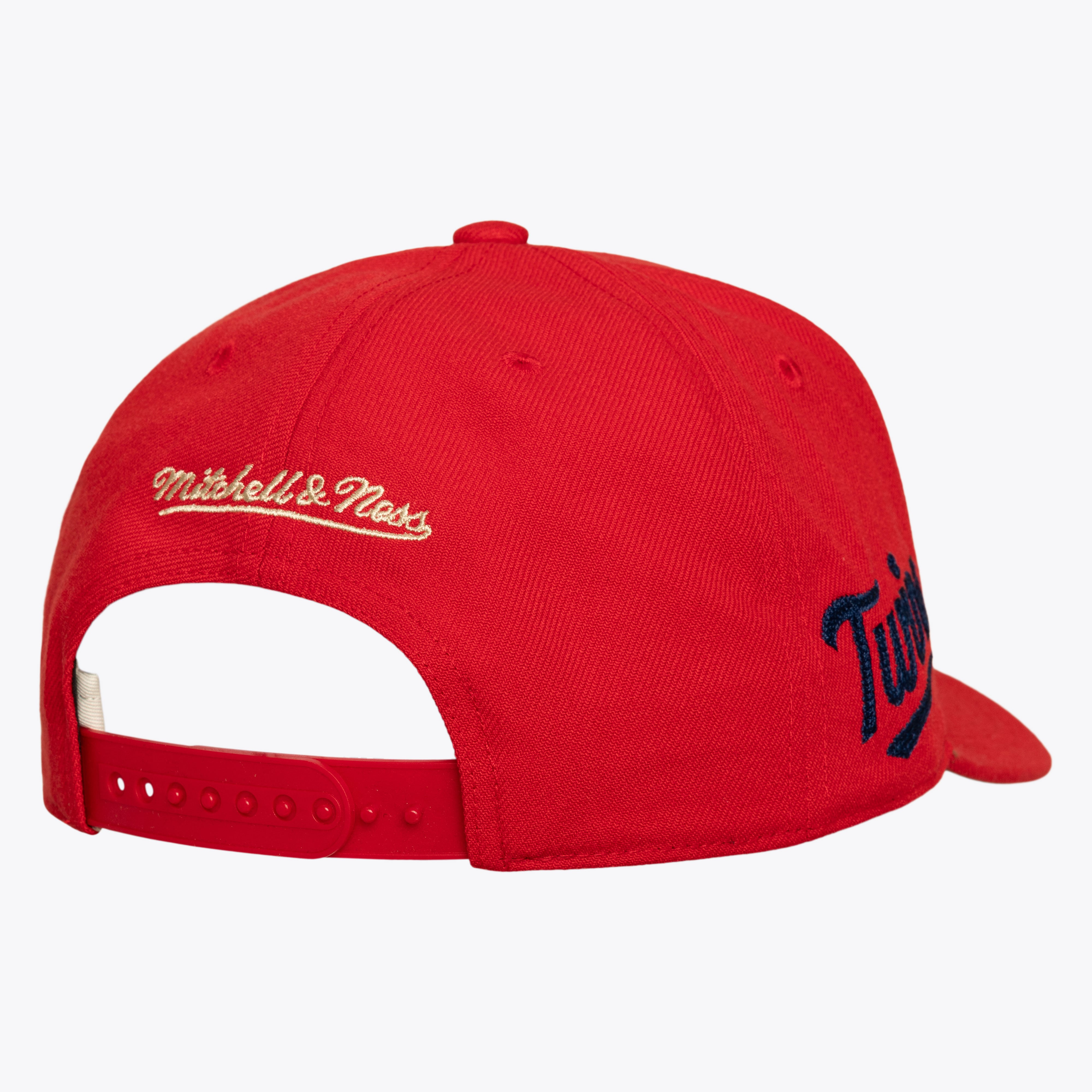 Men's Mitchell & Ness Red Minnesota Twins Secondary Pro Snapback Hat