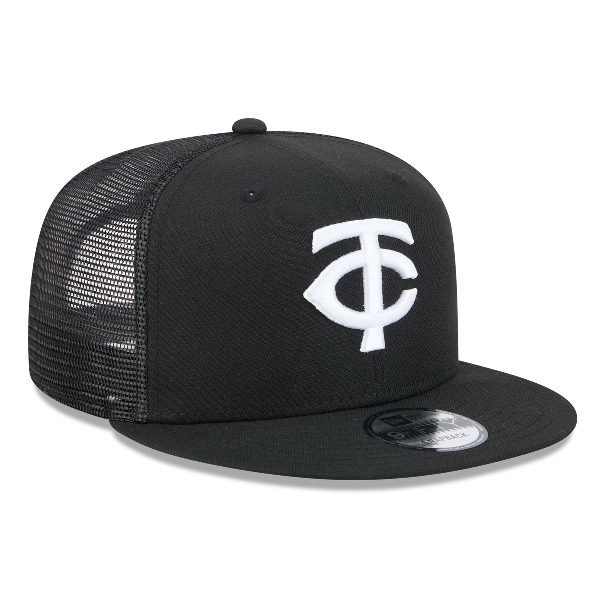 Casquette trucker ajustable New Era 9FIFTY Minnesota Twins noire pour homme
