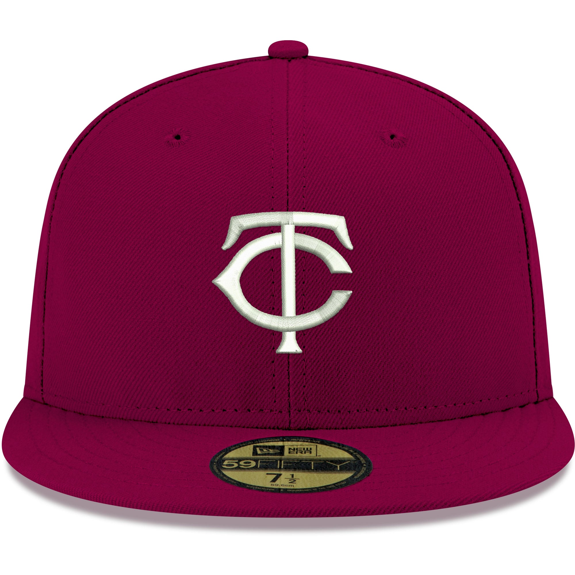 Casquette ajustée 59FIFTY blanche avec logo Royal Minnesota Twins New Era pour homme