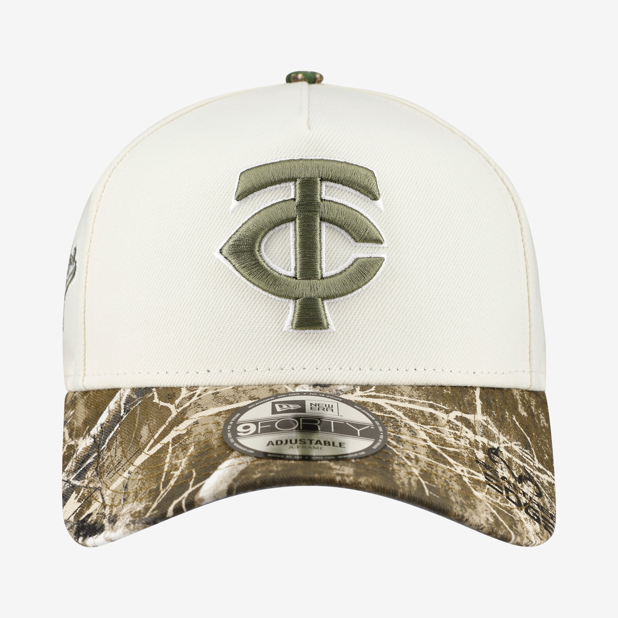 Men's New Era Cream/Realtree Camo Minnesota Twins 9FORTY A-Frame Adjustable Hat