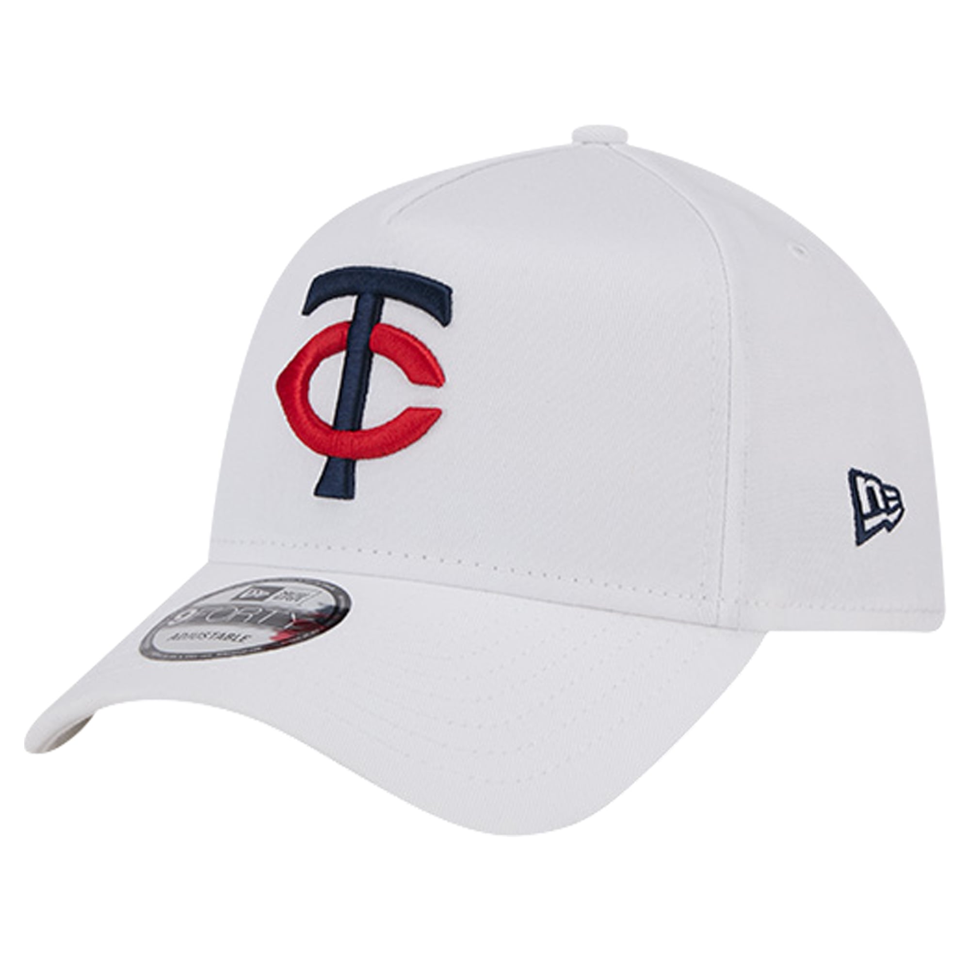Men's New Era White Minnesota Twins TC A-Frame 9FORTY Adjustable Hat